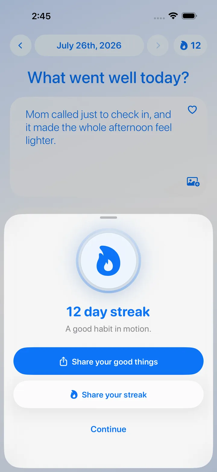 Streak screen
